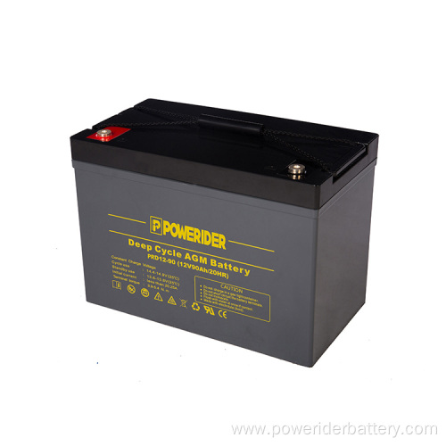 12v 90ah deep cycle lead acid agm battery